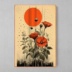 Quadro Decorativo Girasol Vermelho Art - Ellquadros 