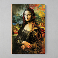 Quadro Decorativo Monalisa Grafite - Ellquadros 