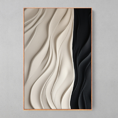 Quadro Decorativo White Black Plaster - Ellquadros 