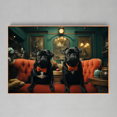 Quadro Decorativo Pugs Reis do Castelo na internet