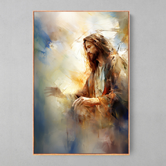 Quadro Decorativo Jesus Abstrato - Ellquadros 