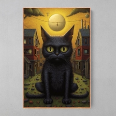 Quadro Decorativo Felino das Ruas Sombrias na internet