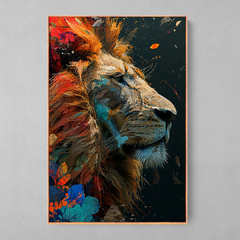 Quadro Decorativo Lion Collor - Ellquadros 