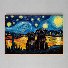 Quadro Decorativo Entre Pugs e Estrelas na internet