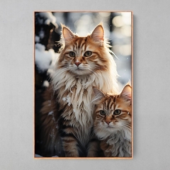 Quadro Decorativo Gatos da Neve - loja online