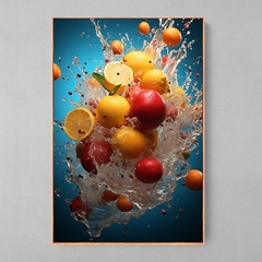 Quadro Decorativo Explosão de Frutas - Ellquadros 