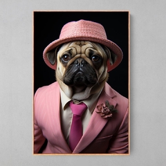 Quadro Decorativo Pug Estiloso - loja online