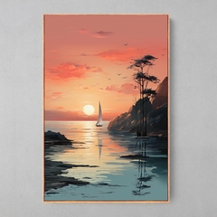 Quadro Decorativo Paisagem Soft em Tom Pastel - Ellquadros 