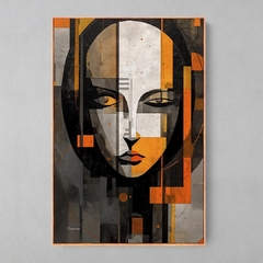 Quadro Woman Abstract Orange - Ellquadros 