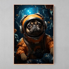 Quadro Decorativo Pug Explorador - Ellquadros 