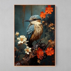 Quadro Decorativo Birds Collage Flowers - Ellquadros 