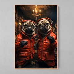 Quadro Decorativo Pugs Pub - Ellquadros 