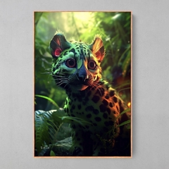 Quadro Felino Fantasy - Ellquadros 