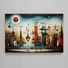 Quadro Decorativo Rua Surreal estilo Picasso - Ellquadros 