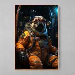 Quadro Decorativo Pug Astronauta - Ellquadros 