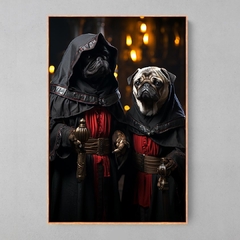 Quadro Decorativo Pug Anciões - Ellquadros 