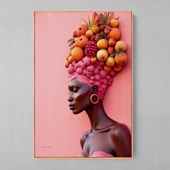 Quadro Pink Woman Fruits - Ellquadros 