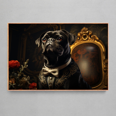 Quadro Decorativo Pug Realeza