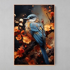 Quadro Decorativo O Pequeno Pássaro Azul - loja online