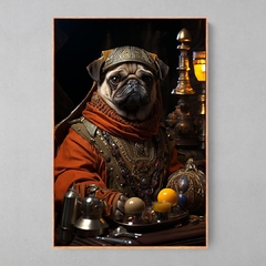 Quadro Decorativo Pug Príncipe - Ellquadros 