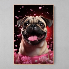 Quadro Decorativo Pug Pink - Ellquadros 