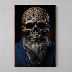 Quadro Barber Skull - Ellquadros 