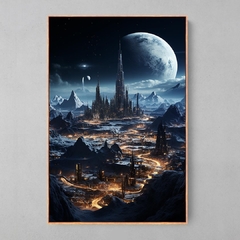 Cidade Lunar Surreal - Ellquadros 