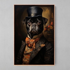 Quadro Decorativo Pug Retrato - Ellquadros 