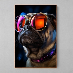 Quadro Decorativo Pug Sunglass - loja online