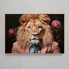 Quadro Decorativo Leão - Estilo Wes Anderson - loja online