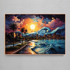 Quadro Decorativo Miami Beach - Estilo Van Gogh - comprar online