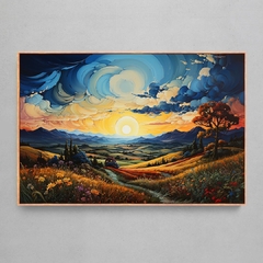 Quadro Decorativo Paisagem - Estilo Van Gogh - Ellquadros 