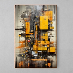 Quadro Decorativo Collage Abstract Yellow Tones - Ellquadros 