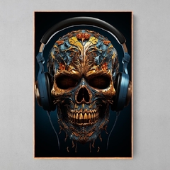 Quadro Music Skull - Ellquadros 