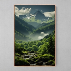 Quadro Decorativo Verde Montanhas - loja online