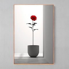 Quadro Vaso Rosa Vermelha - Ellquadros 