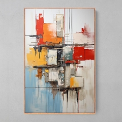 Quadro Decorativo Collage Abstract - estilo Robert Rauschenberg - Ellquadros 