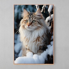 Quadro Decorativo Gato do Alaska - Ellquadros 