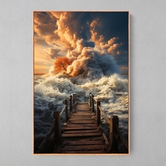 Quadro Decorativo Mar em Fúria Surreal - Ellquadros 