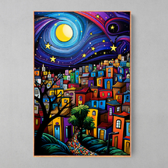 Quadro Decorativo Rio de Janeiro Star Nigth Romero Britto - Ellquadros 