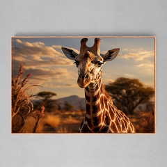 Quadro Decorativo Girafa Zen Africana - comprar online