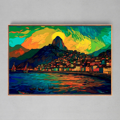 Quadrinho Decorativo Rio De Janeiro Gávea Estilo Van Gogh - comprar online