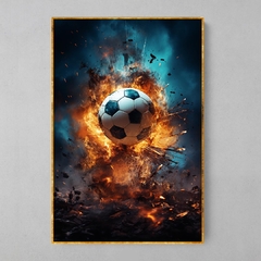 Quadro Decorativo On Fire Football - loja online