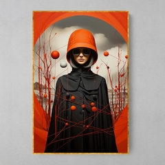 Quadro Decorativo Mulher do Gorro Vermelho - loja online