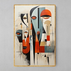 Quadro Decorativo Cara Abstrato - loja online