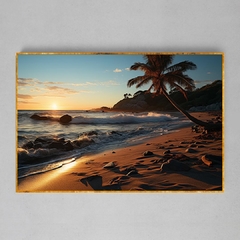 Quadro Decorativo Coqueiro na Praia - loja online