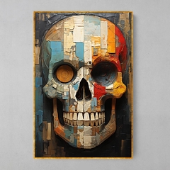 Quadro Caveira ao estilo Kurt Schwitters - loja online