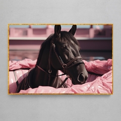 Quadro Decorativo Cavalo Negro - loja online