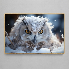 Quadro Decorativo Coruja na Neve - loja online