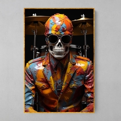 Quadro Drummer Skull - loja online